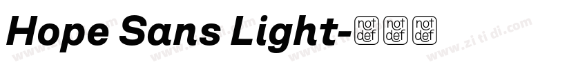 Hope Sans Light字体转换